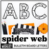 Spider Web Bulletin Board Letters - Halloween Alphabet Door Letters - Hot Chocolate Teachables