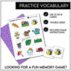 Spring Vocabulary Memory Match Game | Printable Matching Activity - Hot Chocolate Teachables