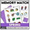 Spring Vocabulary Memory Match Game | Printable Matching Activity - Hot Chocolate Teachables