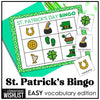 St. Patrick's Day Bingo Game for Preschool and Kindergarten - Easy Vocabulary - Hot Chocolate Teachables