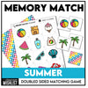 Summer Vocabulary Memory Game - 24 Picture Cards - Matching Activity - Hot Chocolate Teachables