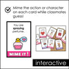 Valentine's Day Action Verb Charades : Present Continuous Miming Cards - Hot Chocolate Teachables