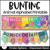 Alphabet Bunting | Animal Classroom Decor Posters | Preschool / K / 1st - Hot Chocolate Teachables