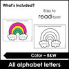 Alphabet Match - Uppercase Lowercase Letter Recognition Activity - Rainbows - Hot Chocolate Teachables