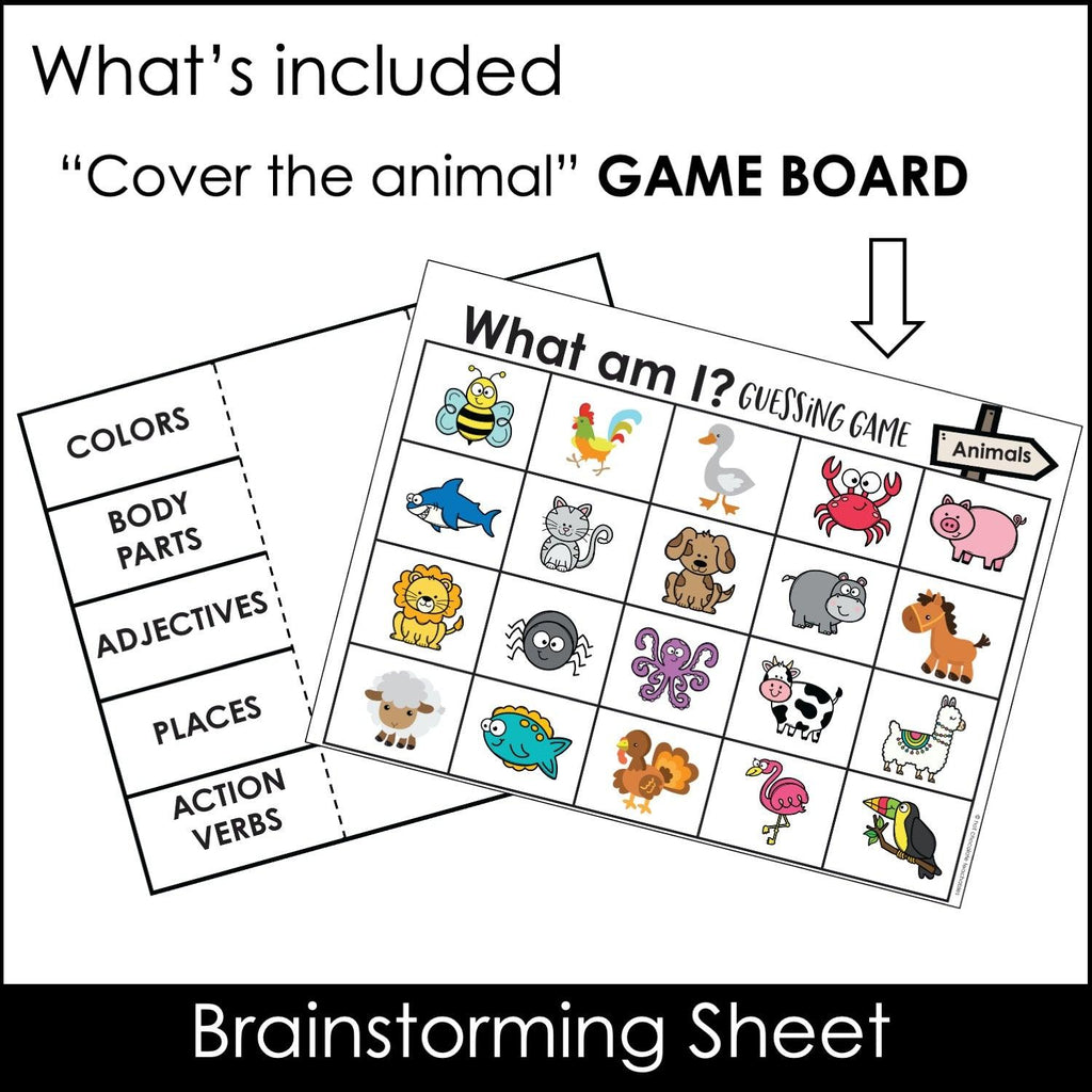 Animals Guessing Game for Young Learners - What am I? - Hot Chocolate Teachables