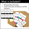 Answering WH Questions | ESL Conversation Prompt Cards What, When, Where & Why - Hot Chocolate Teachables