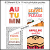 Autumn Posters | Fun Fall Classroom Decor - Printable Quote Bulletin Board - Hot Chocolate Teachables