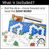 CHRISTMAS 2nd GRADE Sight Word Board Games - Dolch Aligned Words - Hot Chocolate Teachables