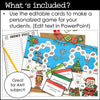 Editable Christmas Game Board | Create editable game cards for ANY subject - Hot Chocolate Teachables