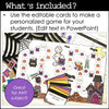 Editable Halloween Game Board | Create editable game cards for ANY subject - Hot Chocolate Teachables