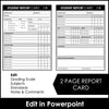 Editable Report Card Templates - For ANY Grade & Subjects - PowerPoint - Hot Chocolate Teachables