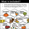 Fall Vocabulary Posters | Autumn Word Wall | Classroom Bulletin Board for ESL - Hot Chocolate Teachables