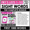 Fry's First 1000 Sight Words - Complete Card Game Bundle for 1st - 5th Grade - Hot Chocolate Teachables