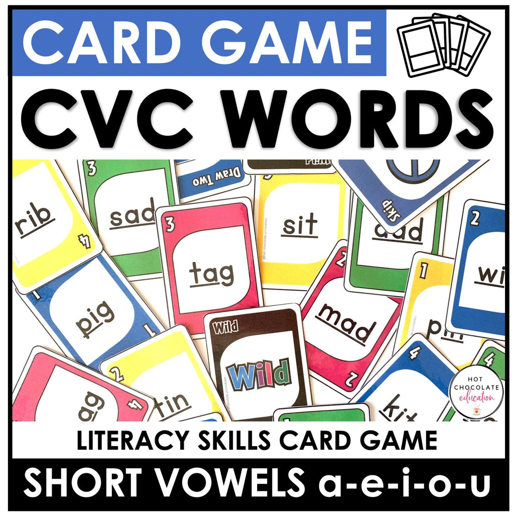 Games Bundle | Sight Words and CVC Short Vowel a-e-i-o-u - Hot Chocolate Teachables