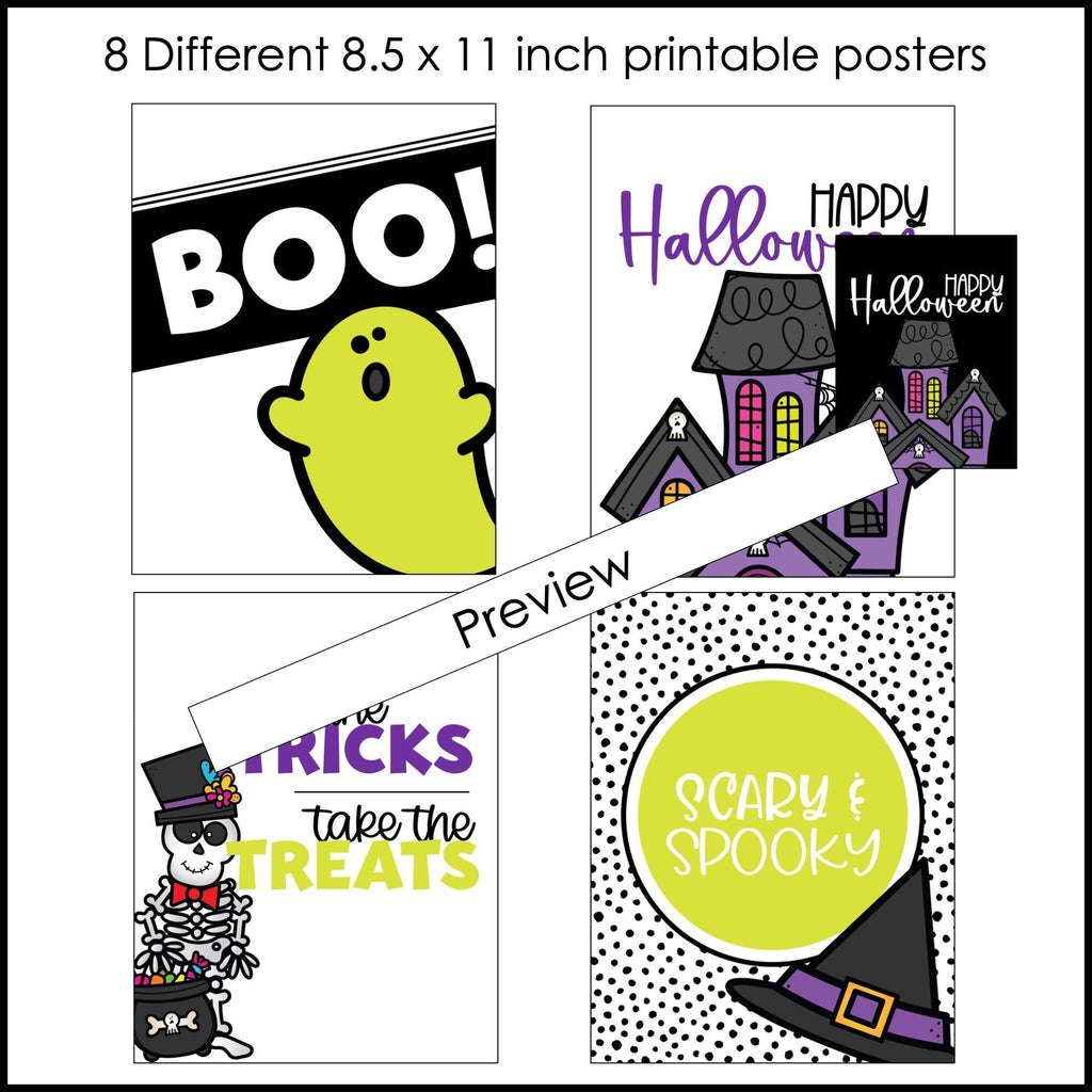 Halloween Posters | Classroom Decor - Fun Printable October Bulletin Board - Hot Chocolate Teachables