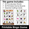 Halloween Vocabulary Bingo Game - with Printable & Digital Google Slides Version - Hot Chocolate Teachables