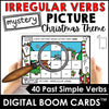 Irregular Verb Christmas Mystery Picture - Boom Cards - Hot Chocolate Teachables