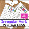 Irregular Verbs Bingo Game | Past Tense Verb Activity - Hot Chocolate Teachables