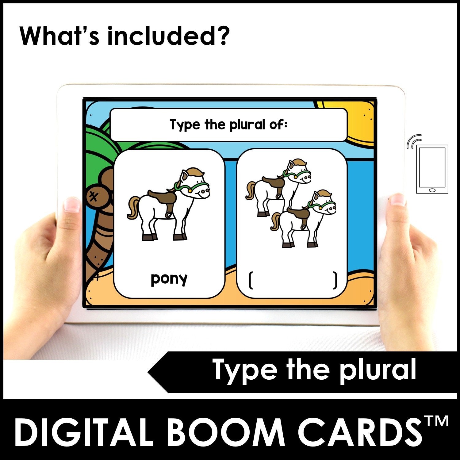 Plural Noun Suffix BOOM CARDS™ - for Regular nouns -s, -es, -ies endings - Hot Chocolate Teachables