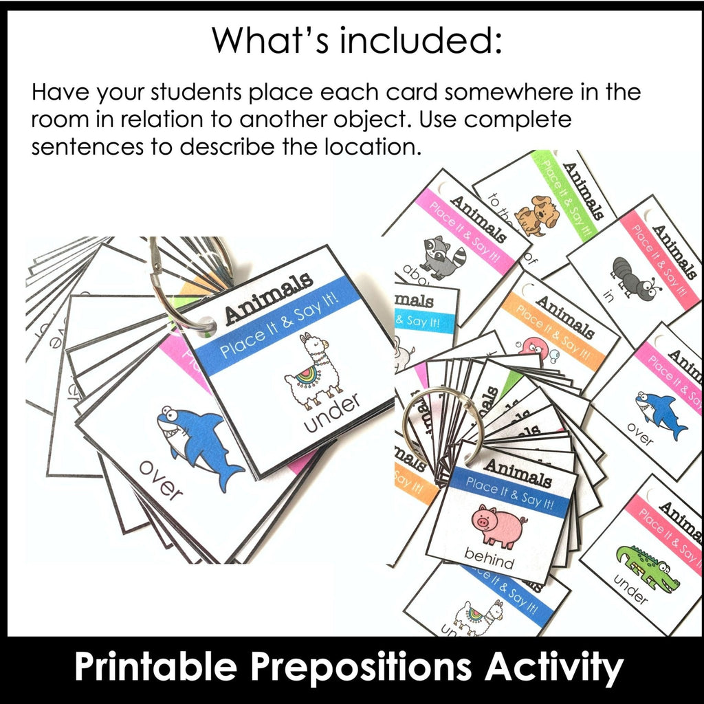 Prepositions of Place - Activity Cards & Google Slides™ - Hot Chocolate Teachables