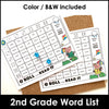 SECOND GRADE Sight Words Roll & Read Activity Boards - Dolch List - Hot Chocolate Teachables