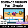 Sentence Building | Past Simple Sentences: Boom Cards - Hot Chocolate Teachables