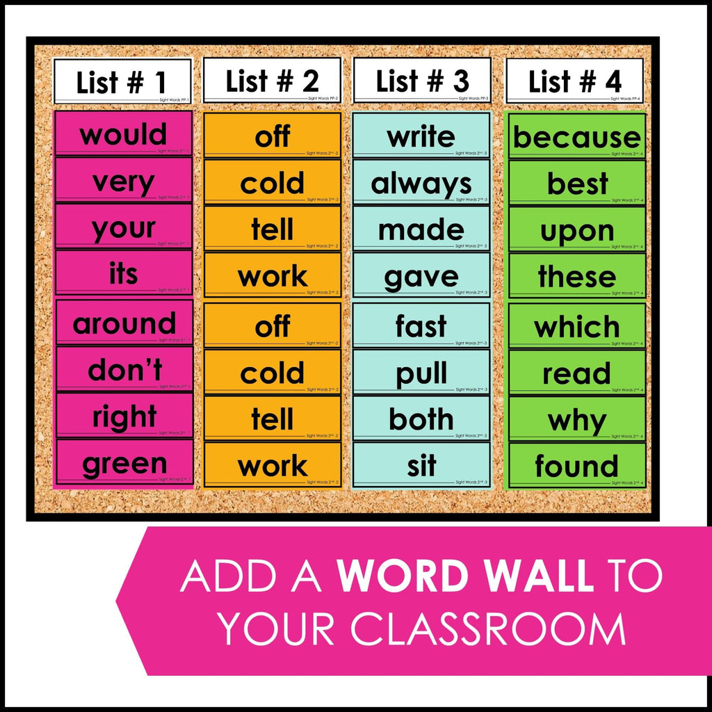 Sight Word Progress Reports - SECOND GRADE | Evaluation Template & Word Wall - Hot Chocolate Teachables