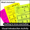 Student Profile Worksheets for Back to School - Visual Introduction Activity - Hot Chocolate Teachables