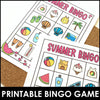 Summer Vacation Bingo Game | ESL Vocabulary Based Activity - Hot Chocolate Teachables