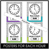 Telling Time Posters & Clock Labels - Digital & Analog Clocks for ELL / ESL - Hot Chocolate Teachables