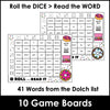 THIRD GRADE Sight Words Roll & Read Activity Boards - Dolch List - Hot Chocolate Teachables