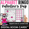 Valentine's Day Alphabet Fluency Bingo Game - Hot Chocolate Teachables