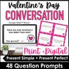 Valentine's Day Conversation Questions - Present Simple & Present Perfect - Hot Chocolate Teachables