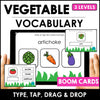 Vegetable Vocabulary BOOM CARDS™ Interactive Digital Task Cards - Hot Chocolate Teachables