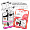 WHAT Questions - WH Question Word Comprehension Task Cards - Hot Chocolate Teachables