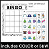 Winter Vocabulary Bingo Game - Cut and Paste Activity - Hot Chocolate Teachables