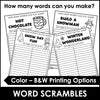 Winter Word Scramble Freebie! How many words can you make? - Hot Chocolate Teachables